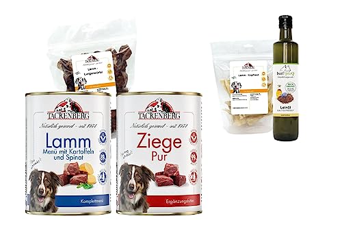 Tackenberg - Nassfutter Probierpaket mit schmackhaften Lammfleisch | Nassfutter Probierpakete für Hunde - 15 Artikel - Premiumqualität von Tackenberg von Tackenberg