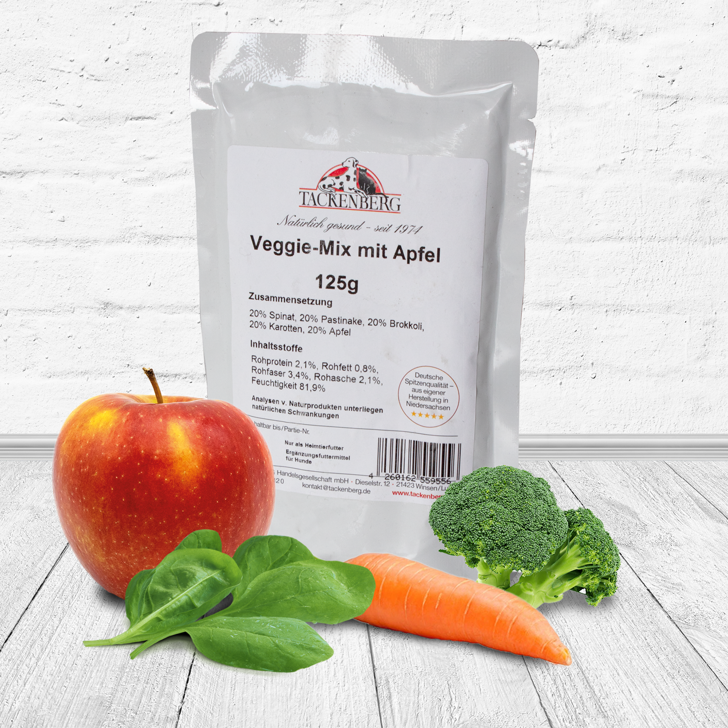 Vegetarisches Menü für Hunde - 1 Stk. - Premiumqualität von Tackenberg Vegetarisches Menü für Hunde - 1 Stk. - Premiumqualität von Tackenberg von Tackenberg