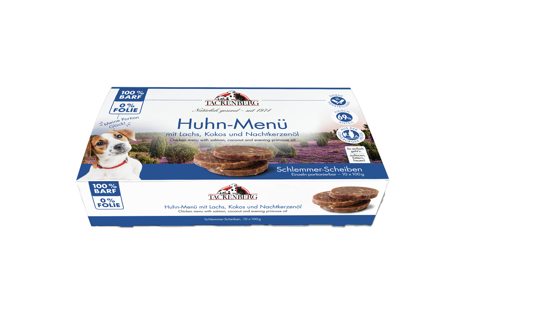 Vorportionierte Barf-Mahlzeit vom Huhn & Lachs | Online bei Tackenberg - 1000 g - Premiumqualität von Tackenberg Vorportionierte Barf-Mahlzeit vom Huhn & Lachs | Online bei Tackenberg - 1000 g - Premiumqualität von Tackenberg von Tackenberg