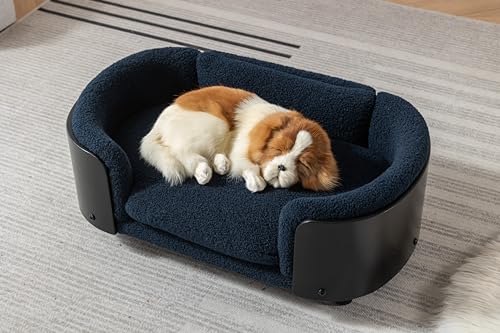 Hundebett für kleine Hunde, einzigartiges Design – Kaschmir-Haustierbett mit Rückprallschaum, abnehmbarer, waschbarer Bezug, kratzfest, schmutzabweisend, bis zu 100 kg von Tacotimo