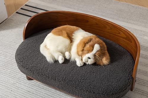 Hundebett für mittelgroße Hunde, einzigartiges Design – Kaschmir-Haustierbett mit Rückprallschaum, abnehmbarer, waschbarer Bezug, kratzfest, schmutzabweisend, bis zu 100 kg von Tacotimo