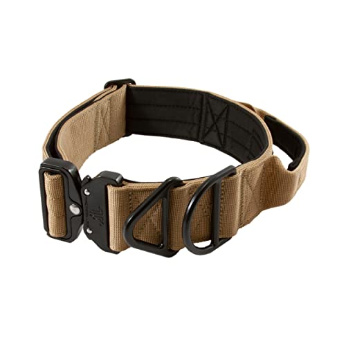 Tacticollar - 5,1 cm Taktisches Hundehalsband mit Griff für mittelgroße und große Hunde, Mil Spec Nylonhalsband, Schnellverschluss-Metallschnalle, Neopren gepolsterte Innenseite (Medium, Coyote Brown) Tacticollar - 5,1 cm Taktisches Hundehalsband mit Griff für mittelgroße und große Hunde, Mil Spec Nylonhalsband, Schnellverschluss-Metallschnalle, Neopren gepolsterte Innenseite (Medium, Coyote Brown) von Tacticollar