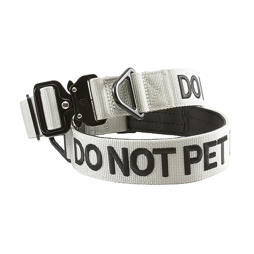 Tacticollar - Do Not Pet; Nylon-Halsband für mittelgroße und große Hunde, 3,8 cm und 5,1 cm, Neopren-gepolsterte Innenseite, kommunizieren Sie die Bedürfnisse Ihres Hundes, um Unfälle zu verhindern von Tacticollar
