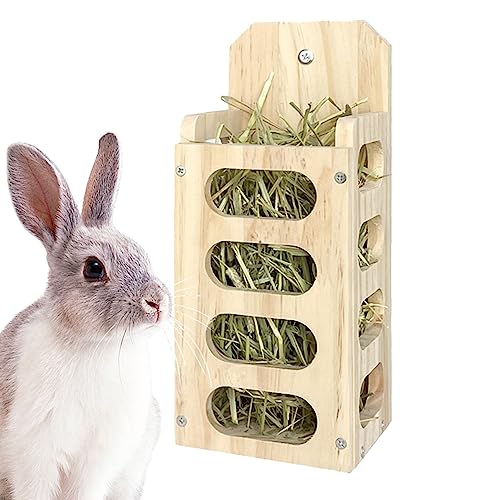 Kaninchen-heu-futterstation Aus Holz Für Kaninchen-heuregal Großes Fassungsvermögen Heu-futterstation Gras-futterregal Spender Für Meerschweinchen Haustier Hase Hamster Chinchilla Kaninchen-zubehör von Tadoiooy