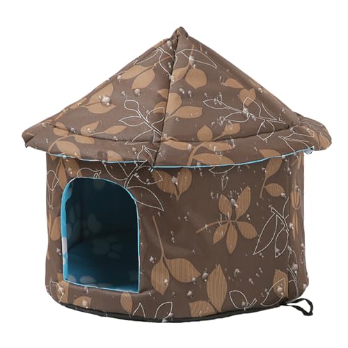 Tadoiooy Katze Zwinger für außen, Katzenhaus im Freien für Winter isoliert wetterfest, Faltbare runde Kuppel Top Katzenhaus mit abnehmbarem Kissen für weniger als 7,5 kg Größe m Tadoiooy Katze Zwinger für außen, Katzenhaus im Freien für Winter isoliert wetterfest, Faltbare runde Kuppel Top Katzenhaus mit abnehmbarem Kissen für weniger als 7,5 kg Größe m von Tadoiooy