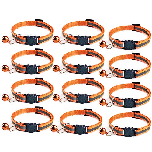 Tafeiya Katzenhalsband, reflektierendes Design, verstellbar, sicherer, Schnellverschluss, Sicherheitsschnalle mit Glöckchen, 12 Stück Tafeiya Katzenhalsband, reflektierendes Design, verstellbar, sicherer, Schnellverschluss, Sicherheitsschnalle mit Glöckchen, 12 Stück von Tafeiya