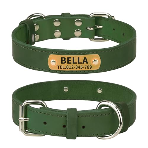 TagME Hundehalsband Personalisiert aus Leder mit Eingraviertem Hundename und Telefonnummer, Hundehalsband aus Echtem Leder für Kleine Hunde TagME Hundehalsband Personalisiert aus Leder mit Eingraviertem Hundename und Telefonnummer, Hundehalsband aus Echtem Leder für Kleine Hunde von TagME