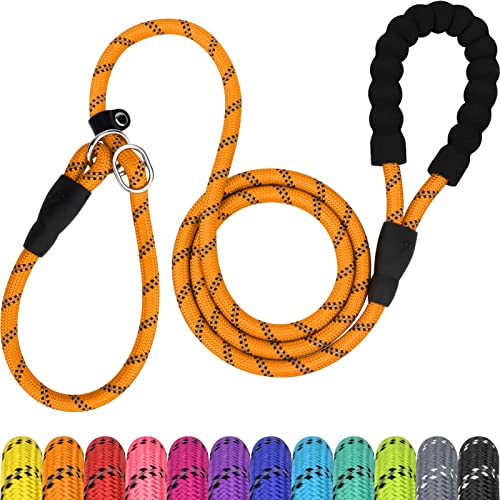 TagME Retrieverleine mit Zugstopp,Reflektierende Seilleine 185 cm Moxonleine,Weicher gepolsterter Griff,12mm für Große Hunde,Orange TagME Retrieverleine mit Zugstopp,Reflektierende Seilleine 185 cm Moxonleine,Weicher gepolsterter Griff,12mm für Große Hunde,Orange von TagME