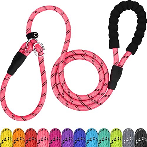 TagME Retrieverleine mit Zugstopp,Reflektierende Seilleine 185 cm Moxonleine,Weicher gepolsterter Griff,12mm für Große Hunde,Rosa TagME Retrieverleine mit Zugstopp,Reflektierende Seilleine 185 cm Moxonleine,Weicher gepolsterter Griff,12mm für Große Hunde,Rosa von TagME