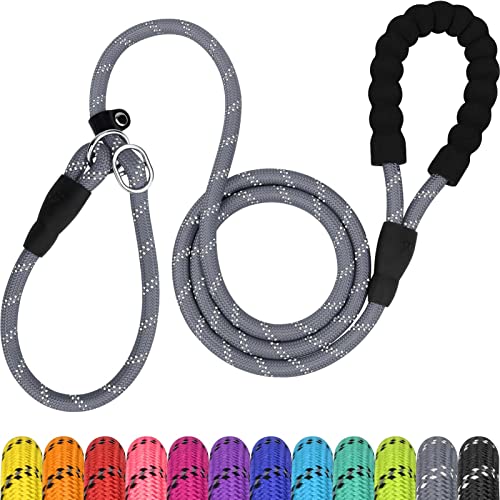 TagME Retrieverleine mit Zugstopp,Reflektierende Seilleine 185 cm Moxonleine,Weicher gepolsterter Griff,10mm für Mittlere Hunde,Grau TagME Retrieverleine mit Zugstopp,Reflektierende Seilleine 185 cm Moxonleine,Weicher gepolsterter Griff,10mm für Mittlere Hunde,Grau von TagME