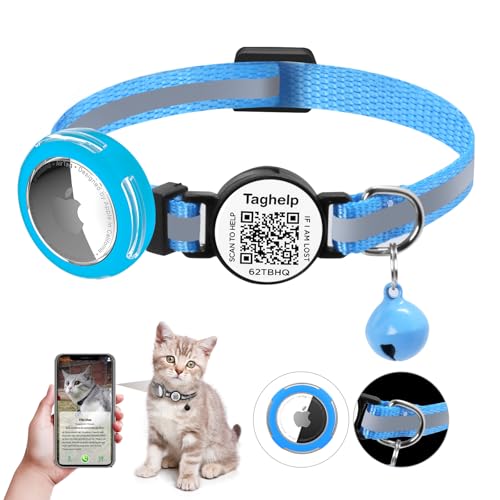 Wasserdichtes Airtag-Katzenhalsband mit QR-Code-Namensschild, reflektierendes Katzenhalsband mit Glöckchen, reflektierendes Kätzchen-Katzen-ID-Tag, personalisiert, ultra-langlebig, verstellbar, Wasserdichtes Airtag-Katzenhalsband mit QR-Code-Namensschild, reflektierendes Katzenhalsband mit Glöckchen, reflektierendes Kätzchen-Katzen-ID-Tag, personalisiert, ultra-langlebig, verstellbar, von Taghelp