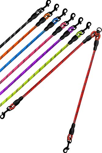 Taglory Doppelte Leinen/Hundeleine Doppelleine für 2 Hunde/Keine Verwicklung Reflektierend Kletterseil/Verstellbar Splitterleinen/ROT Taglory Doppelte Leinen/Hundeleine Doppelleine für 2 Hunde/Keine Verwicklung Reflektierend Kletterseil/Verstellbar Splitterleinen/ROT von Taglory