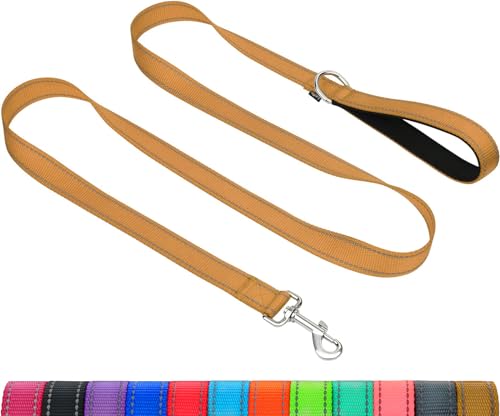 Taglory Hundeleine Mittelgroße Große Hunde Leicht | Doppelseitig Reflektierend | Gepolsterter Griff | Unterstützung 10 bis 75 kg | 1.8m x 2.5cm | Braun Taglory Hundeleine Mittelgroße Große Hunde Leicht | Doppelseitig Reflektierend | Gepolsterter Griff | Unterstützung 10 bis 75 kg | 1.8m x 2.5cm | Braun von Taglory