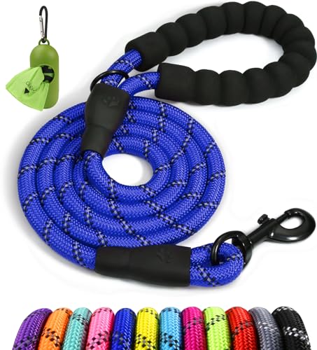 Taglory Hundeleine mit bequemen gepolsterten Griff, robuste Hundeleine zum Trainieren und Gassi gehen, 180×1.0cm Reflektierend Führleine aus weichem Nylon für mittelgroße Hunde,dunkelblau Taglory Hundeleine mit bequemen gepolsterten Griff, robuste Hundeleine zum Trainieren und Gassi gehen, 180×1.0cm Reflektierend Führleine aus weichem Nylon für mittelgroße Hunde,dunkelblau von Taglory
