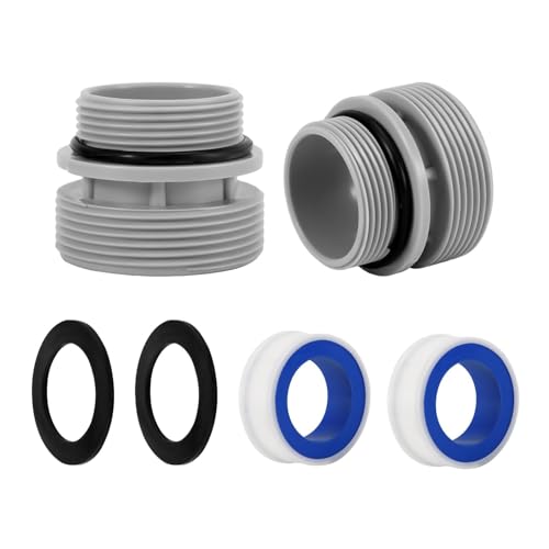 Taicols 4560 Poolschlauch Adapter Set, 38mm Pool Schlauch Adapter Konversionskit, Poolpumpe Schlauchadapter mit Dichtung, mit Intex, Coleman Filterpumpen, für 40 mm auf 1,5 Zoll Schlauch kompatibel von Taicols