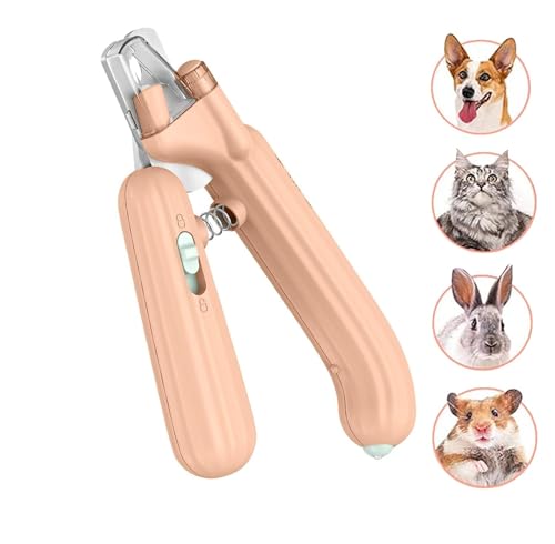 Taicols Nagelknipser für Katzen und Hunde, mit LED-Licht und Sicherheitsschutz, professionelle Krallenschere für Hunde, mit Nagelfeile, Spritzschutz von Taicols