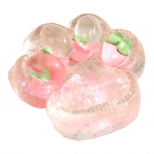 Taicols Riesige Katzenkralle, Stressresistent, transparente Krallenform, ideal zum Entspannen und Spielen, weiches und lustiges Drücken (Erdbeerpulver) von Taicols