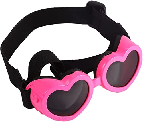 Taicols Winddichte Hundebrille, verstellbar, hohe Elastizität, Brille für Hunde, Augen, Sonnenbrille, Haustier, Sonnenbrille, XS, verstellbar, High-Elastic Heart Shape für Hunde Taicols Winddichte Hundebrille, verstellbar, hohe Elastizität, Brille für Hunde, Augen, Sonnenbrille, Haustier, Sonnenbrille, XS, verstellbar, High-Elastic Heart Shape für Hunde von Taicols