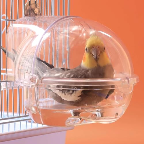 Taicols Zubehör für Vogelkäfig, Badewanne für Vögel, Vogelwanne, für Käfig, transparente Duschbox für Papageien, Badewanne für Käfig und Papageien Taicols Zubehör für Vogelkäfig, Badewanne für Vögel, Vogelwanne, für Käfig, transparente Duschbox für Papageien, Badewanne für Käfig und Papageien von Taicols