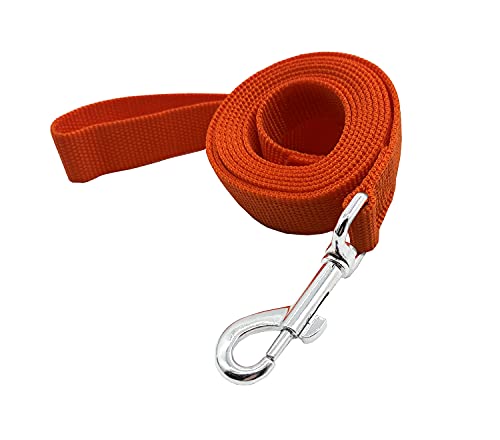 Trainingsleine aus Nylon, Traktionsseil, 1,2 m, 1,5 m, 1,6 cm breit, 2,5 cm breit, für kleine und mittelgroße Hunde, Orange, 2,5 x 4,5 m von Taida