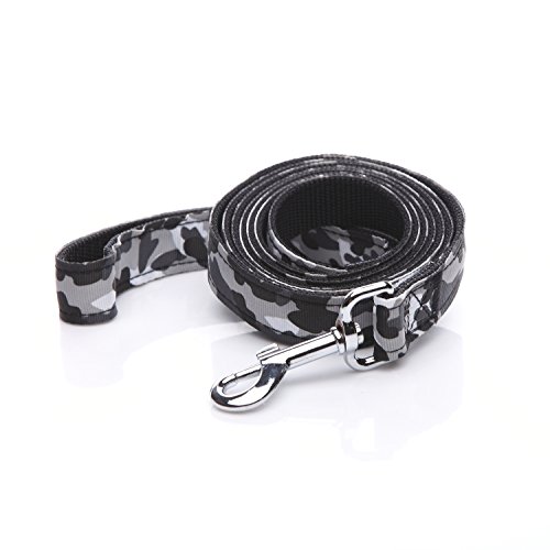 Strapazierfähige Hundeleine, 1,2 m lang, 2,5 cm breit, Nylon, Camouflage-Hundeleine für kleine und mittelgroße Hunde, 152 cm, Schwarz Strapazierfähige Hundeleine, 1,2 m lang, 2,5 cm breit, Nylon, Camouflage-Hundeleine für kleine und mittelgroße Hunde, 152 cm, Schwarz von Taida
