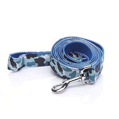 Strapazierfähige Hundeleine, 1,2 m lang, 2,5 cm breit, Nylon, Camouflage-Hundeleine für kleine und mittelgroße Hunde, Blau, 3 m Strapazierfähige Hundeleine, 1,2 m lang, 2,5 cm breit, Nylon, Camouflage-Hundeleine für kleine und mittelgroße Hunde, Blau, 3 m von Taida
