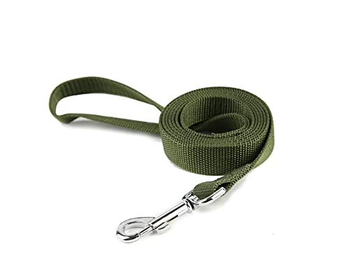 Strong Durable Nylon Dog Training Leash, Zugband, 4/5/6 Fuß lang, 3/4 Zoll 1 Zoll breit, für kleine und mittelgroße Hunde (1 Zoll x 4 m, grün) von Taida