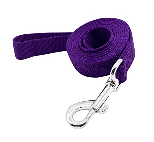 Trainingsleine aus Nylon, Zugseil, 1,2 m, 1,5 m, 1,6 cm, 2,5 cm breit, für kleine und mittelgroße Hunde (1,6 x 1,2 m, Violett) von Taida