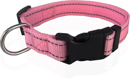 Verstellbares Nylon-Hundehalsband, reflektierendes Halsband, 2,5 cm, 1,9 cm, 1,6 cm breit, für große, mittelgroße und kleine Hunde Verstellbares Nylon-Hundehalsband, reflektierendes Halsband, 2,5 cm, 1,9 cm, 1,6 cm breit, für große, mittelgroße und kleine Hunde von Taida