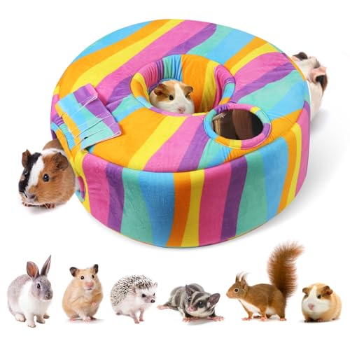 Meerschweinchen-Versteck und Tunnel, Meerschweinchen-Spielzeug, gemütliches Meerschweinchenhaus mit Türvorhang, weiches Meerschweinchenbett für kleine Haustiere, Hamster, Zuckergleiter, Chinchilla, Meerschweinchen-Versteck und Tunnel, Meerschweinchen-Spielzeug, gemütliches Meerschweinchenhaus mit Türvorhang, weiches Meerschweinchenbett für kleine Haustiere, Hamster, Zuckergleiter, Chinchilla, von TailoWag