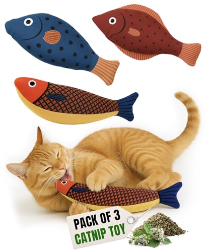 Tails & Tales Katzenspielzeug Fisch, Katzenminze & Knistergeräusch, Plüsch, bissfest & weich, interaktives Spielzeug für Indoor-Katzen, reduziert Stress und fördert Aktivität, 3 Stück Tails & Tales Katzenspielzeug Fisch, Katzenminze & Knistergeräusch, Plüsch, bissfest & weich, interaktives Spielzeug für Indoor-Katzen, reduziert Stress und fördert Aktivität, 3 Stück von Tails & Tales