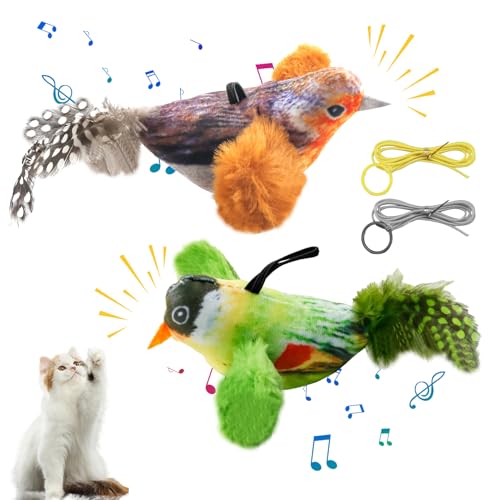 TaimeiMao 2 Stück Katzenspielzeug, Simulierter Zwitschernder Vogel, katzenspielzeug Vogel elektrisch, Interaktives Plüsch Katzenspielzeug, Zwitschernder Vogel Katzenspielzeug TaimeiMao 2 Stück Katzenspielzeug, Simulierter Zwitschernder Vogel, katzenspielzeug Vogel elektrisch, Interaktives Plüsch Katzenspielzeug, Zwitschernder Vogel Katzenspielzeug von TaimeiMao