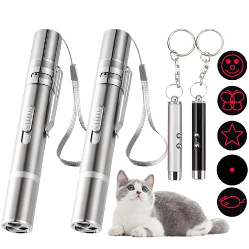 TaimeiMao 4 Stück LED Pointer für Katzen Spielzeug,Interaktives katzenspielzeug,7 in 1 und 5 Muster mit USB Wiederaufladbar,LED Interaktives Spielzeug für Katzen und Hunde,für Haustiere zum Spielen TaimeiMao 4 Stück LED Pointer für Katzen Spielzeug,Interaktives katzenspielzeug,7 in 1 und 5 Muster mit USB Wiederaufladbar,LED Interaktives Spielzeug für Katzen und Hunde,für Haustiere zum Spielen von TaimeiMao