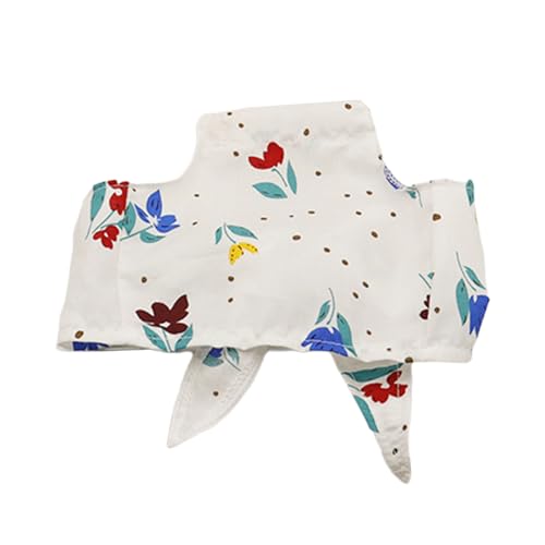 Bauchbedeckung für Haustiere mit kreativem Blumenmuster, verstellbarer Riemen, schönes Haustier-Shirt für Hunde von Tainrunse