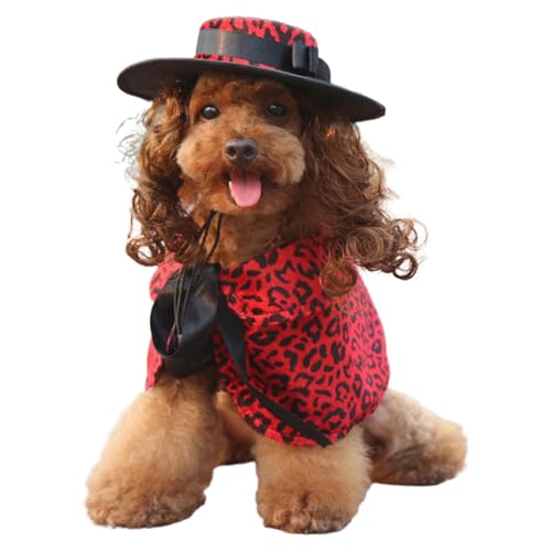 Entzückender Haustierumhang, lustige Outfits mit Krawatte, verstellbarer Hut für Katzen und Hunde, perfekt für Halloween von Tainrunse