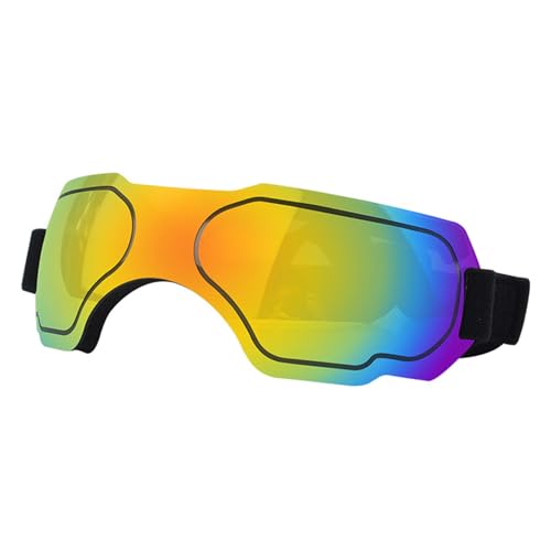 Tainrunse Anti-UV-Hundesonnenbrille, Bulldogge, Schutzbrille, verstellbarer Riemen, UV-Schutz, winddicht, schneefest, für mittelgroße und große Hunde, Rot, Größe L von Tainrunse