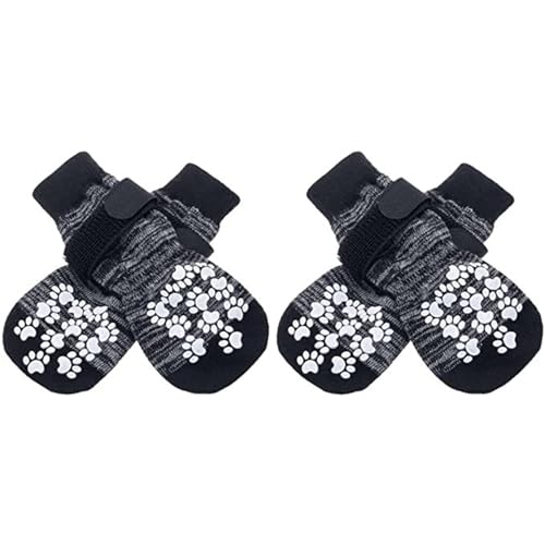 Tainrunse Bequeme dehnbare Hundesocken, leichte Hundesocken, 4 Stück, verstellbar, rutschfest, für den Innenbereich, Hartholzböden, wasserdicht, Pfotenschutzsocken, Schwarz, Größe S Tainrunse Bequeme dehnbare Hundesocken, leichte Hundesocken, 4 Stück, verstellbar, rutschfest, für den Innenbereich, Hartholzböden, wasserdicht, Pfotenschutzsocken, Schwarz, Größe S von Tainrunse