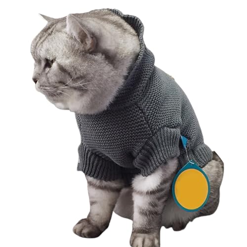 Tainrunse Cat Apparel Bequemer Strickpullover mit Pentagramm-Muster, cremefarben, Größe S von Tainrunse