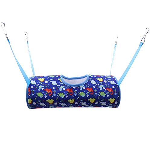 Tainrunse Hamster-Hängematte, Kleintiere, zum Aufhängen, Tunnel, Haustier-Versteck, Spielzeug, dekorativ, exquisites Muster, umweltfreundliches Polyester Blau Tainrunse Hamster-Hängematte, Kleintiere, zum Aufhängen, Tunnel, Haustier-Versteck, Spielzeug, dekorativ, exquisites Muster, umweltfreundliches Polyester Blau von Tainrunse