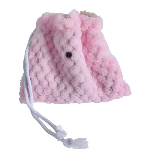 Tainrunse Hamster Harness Bag Travel Tool Soft Functional Hamster Bag with Drawstring Pink von Tainrunse