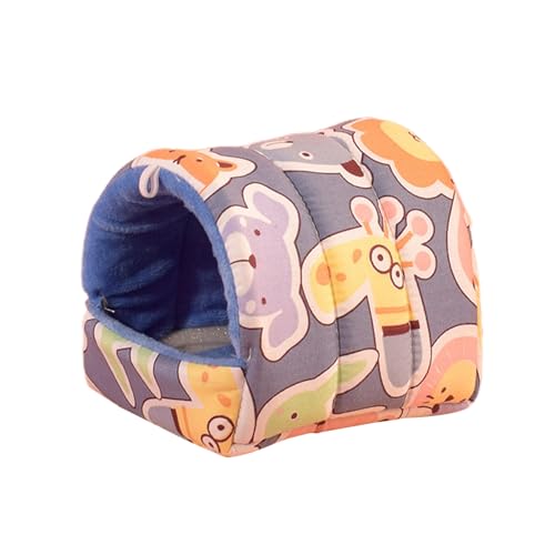 Tainrunse Hamsternest Cartoon Drachenmuster Hamster Baumwollnest halbgeschlossen Blau XL von Tainrunse