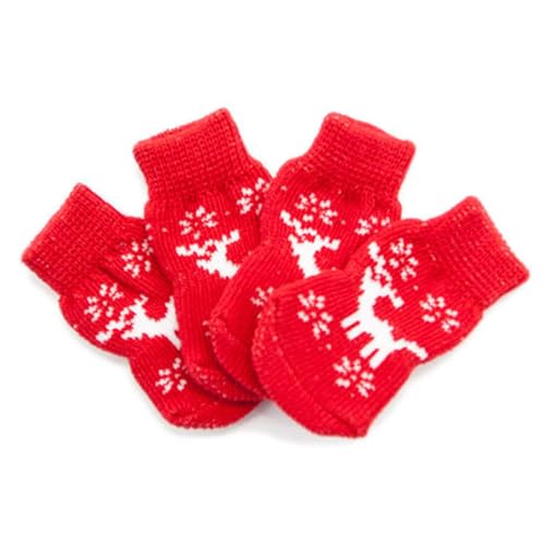 Tainrunse Haustier-Knöchelsocken, Weihnachts-Serie, rutschfest, gute Elastizität, Cartoon-Haustier-Baumwolle, kurze Socken für den Urlaub, 4 Stück Tainrunse Haustier-Knöchelsocken, Weihnachts-Serie, rutschfest, gute Elastizität, Cartoon-Haustier-Baumwolle, kurze Socken für den Urlaub, 4 Stück von Tainrunse