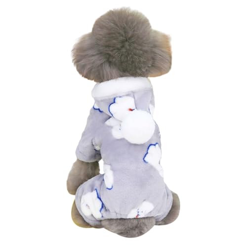 Tainrunse Haustier-Overall zum Überziehen, Haustier-Overall, Korallen-Fleece, Hunde-Pyjama, Cartoon-Muster, Winter, Vierbein-Overall für Haustiere, Grau, Größe L Tainrunse Haustier-Overall zum Überziehen, Haustier-Overall, Korallen-Fleece, Hunde-Pyjama, Cartoon-Muster, Winter, Vierbein-Overall für Haustiere, Grau, Größe L von Tainrunse