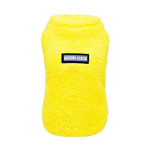 Tainrunse Haustier-Pyjama, weich, strapazierfähig, gesäumt, bequeme Hundekleidung, hält warm, Hundeweste für Teddy, Gelb, Größe L von Tainrunse