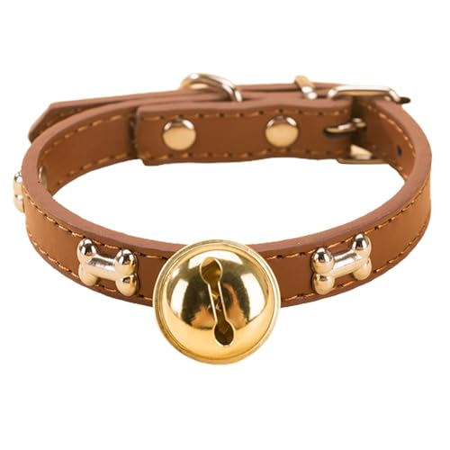 Tainrunse Haustierhalsband, Kreis, Pfotenmuster, Haustier, Katze, Hund, Glocke, Halszubehör, stark, Braun, Größe L Tainrunse Haustierhalsband, Kreis, Pfotenmuster, Haustier, Katze, Hund, Glocke, Halszubehör, stark, Braun, Größe L von Tainrunse
