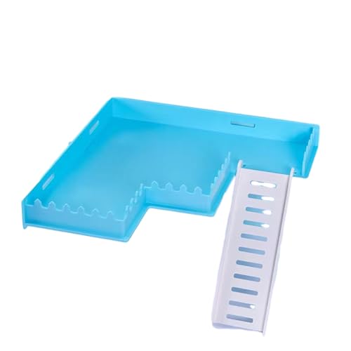 Tainrunse Langlebiges, sicheres Hamsterspielzeug, natürliche Landschaft für Haustierhäuser, PVC-Käfig, Spielplatzständer, L/M-Form, atmungsaktiv, effektive Belüftung, Entlastung, Blau, L von Tainrunse