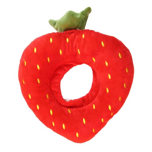 Tainrunse Pet Cervical Collar Cute Cat Collar Adjustable Fruit-shaped Cat Collar Soft Comfortable Anti-Biss Pet Recovery Collar for Cats Dogs Pet Supplies Red L von Tainrunse