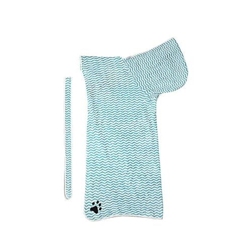 Tainrunse Pet Drying Towel Large Dog Bath Towel Fixed compatible with Kitty Blue L von Tainrunse