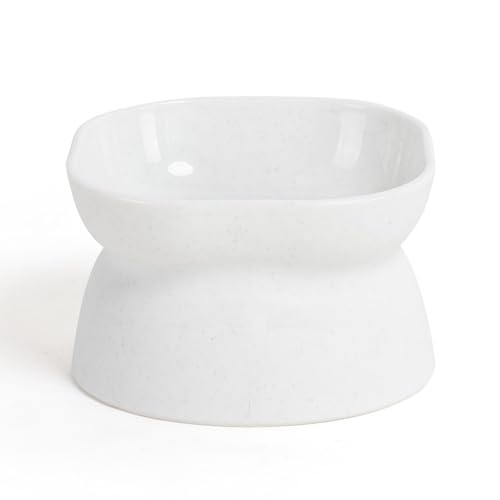 Tainrunse Pet Feeder Bowl Large Capacity Double Sided Dog Food Bowl Cat Food Bowl Available Pet Food And Water Bowl Pet Supplies Reusable White von Tainrunse
