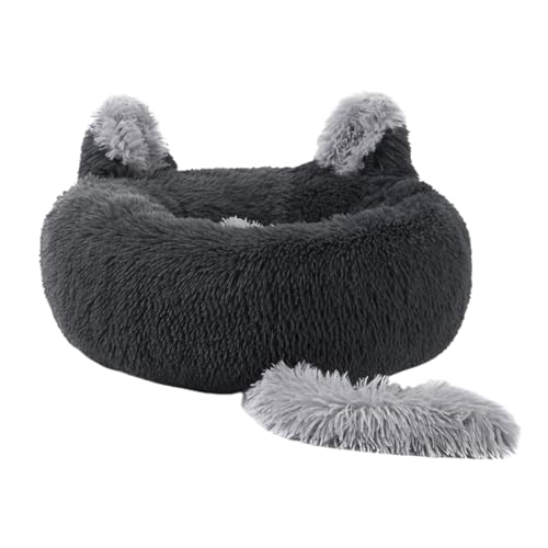 Tainrunse Pet Nest Big Space Keep Warm Wear-resistant Bunny Ear Cat Nest compatible with Autumn Dark Gray 2XL von Tainrunse